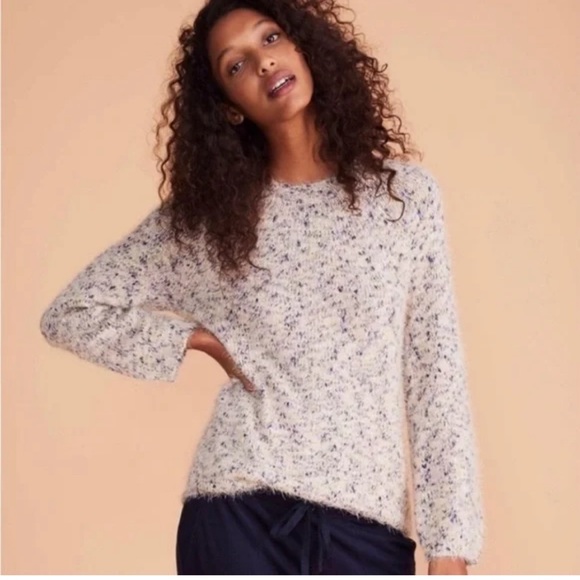 COPY - Lou & Grey Women's Oversize Loose Fit Sweater Cream Pink Purple Textured… - Picture 1 of 8